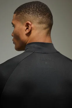 Homme Actif Essentiels Légers de Gym – Raglan à coupe régulière – Fermeture éclair 1/4 Zip