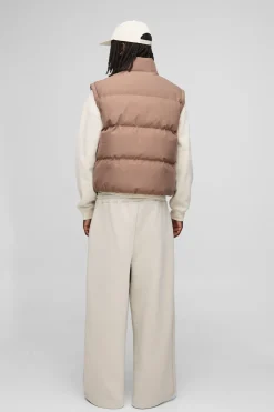 Homme Coupe boxy, col entonnoir, gilet puffer