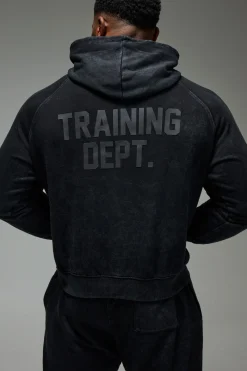 Training Dept. Homme Département d'Entraînement Actif. Sweat à capuche Boxy lavé<Homme Nouveautés Grande Taille|Tout Afficher