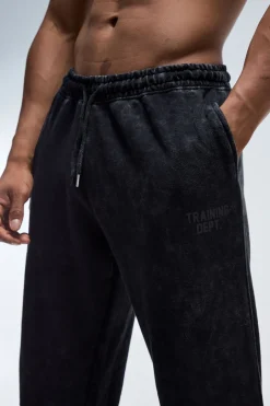 Hommes Entraînement Actif Département. Jogger à jambe droite délavé