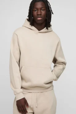 boohooMAN Hoodie basique à coupe régulière à enfiler par-dessus la tête<Homme Tout Afficher|Sweats À Capuche Grande Taille