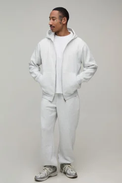 boohooMAN Hoodie basique à fermeture éclair<Homme Tout Afficher|Sweats À Capuche Grande Taille