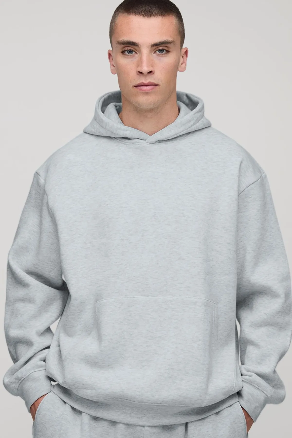 boohooMAN Hoodie basique oversize à enfiler<Homme Tout Afficher|Sweats À Capuche Grande Taille