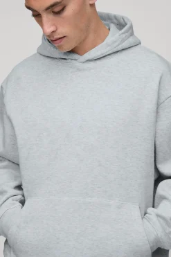 boohooMAN Hoodie basique oversize à enfiler<Homme Tout Afficher|Sweats À Capuche Grande Taille