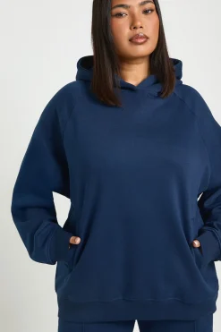 Hoodie basique Plus Core à couture raglan surdimensionné