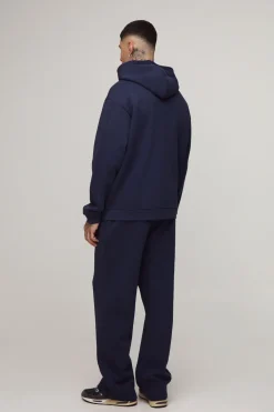 boohooMAN Hoodie basique surdimensionné à fermeture éclair pour grandes tailles<Homme Tout Afficher|Sweats À Capuche Tall