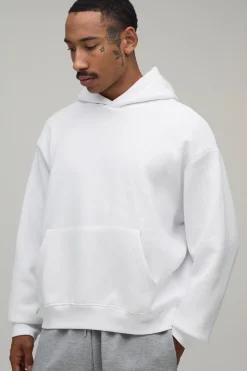 boohooMAN Hoodie basique surdimensionné et carré<Homme Sweats À Capuche Et Sweatshirts|Sweats À Capuche Et Sweats
