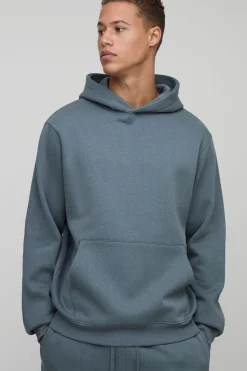 Hoodie à capuche basique pour personnes grandes, coupe regular, à enfiler par-dessus la tête