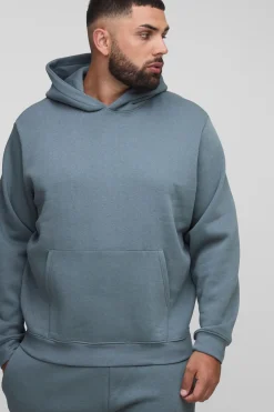 boohooMAN Hoodie à capuche Plus Basic Regular Fit à enfiler par-dessus la tête<Homme Tout Afficher|Sweats À Capuche Grande Taille