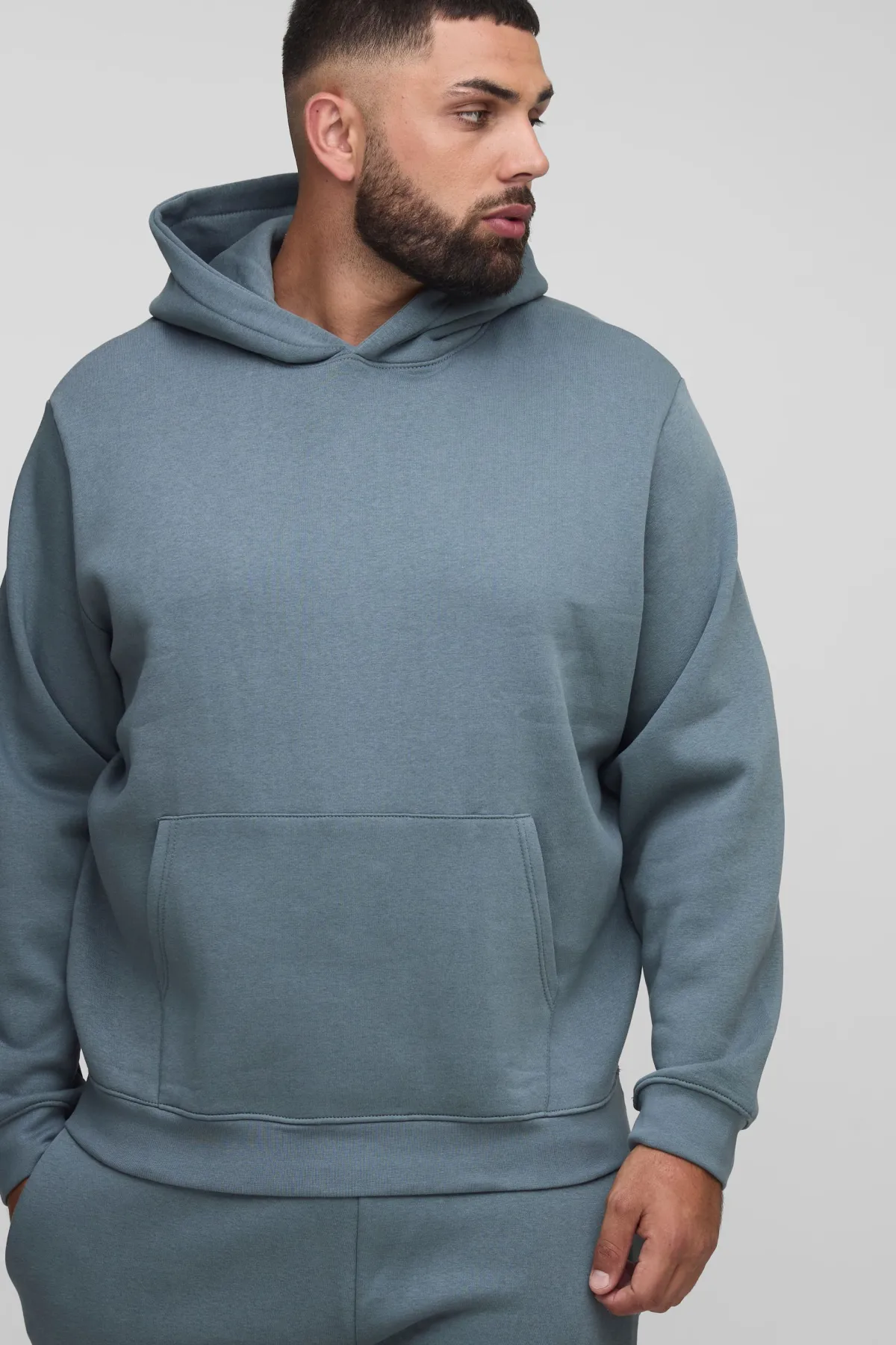 boohooMAN Hoodie à capuche Plus Basic Regular Fit à enfiler par-dessus la tête<Homme Tout Afficher|Sweats À Capuche Grande Taille