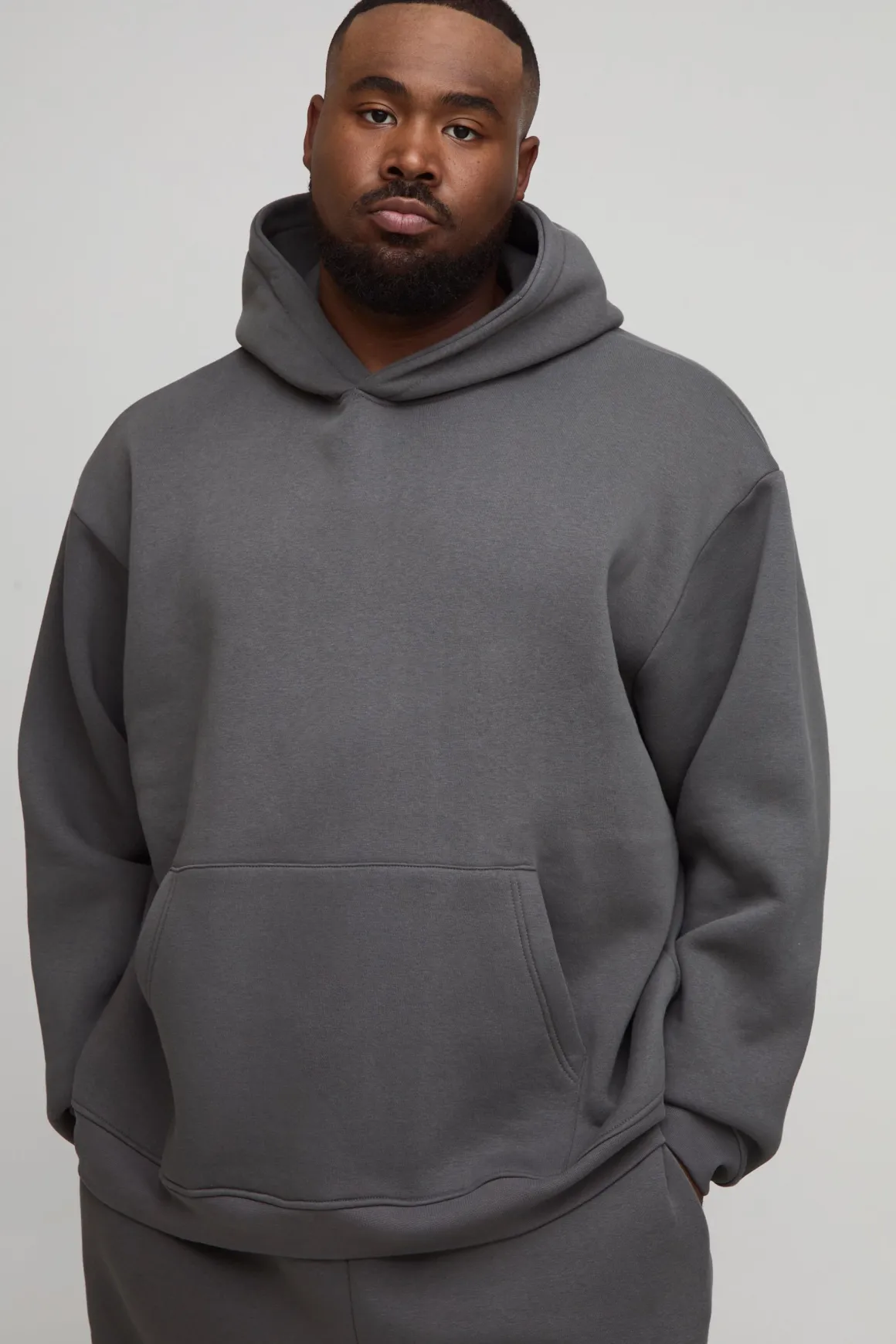 Hoodie à capuche surdimensionné Plus Basic