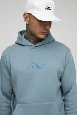 Hoodie à capuche Tall Palm Print, lavé, coupe régulière