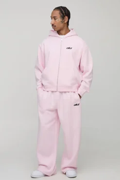 boohooMAN Hoodie à capuche zippé pour homme, oversize, boxy et pastel<Homme Sweats À Capuche Et Sweatshirts|Sweats À Capuche Grande Taille