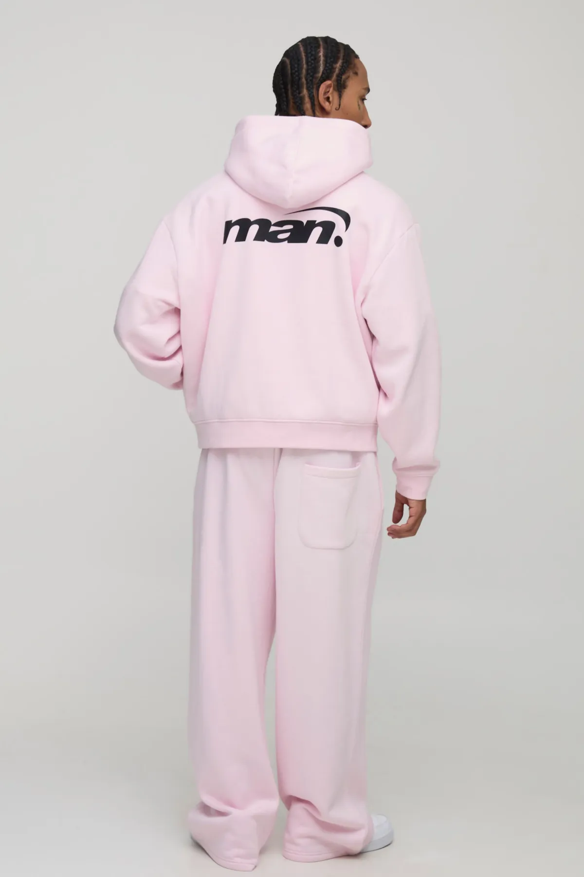 boohooMAN Hoodie à capuche zippé pour homme, oversize, boxy et pastel<Homme Sweats À Capuche Et Sweatshirts|Sweats À Capuche Grande Taille