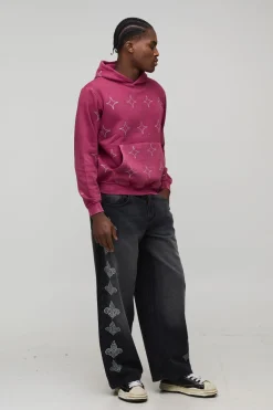 Hoodie Diamante Boxy Lavé Partout