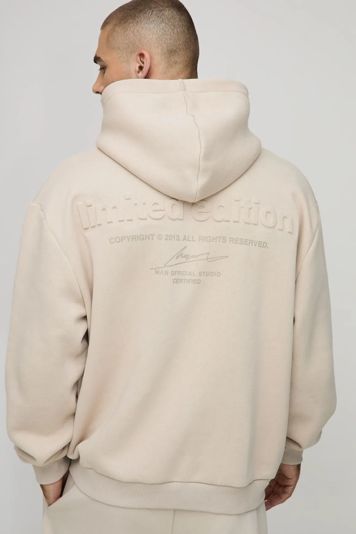 Hoodie embossé Oversized Man Édition Limitée