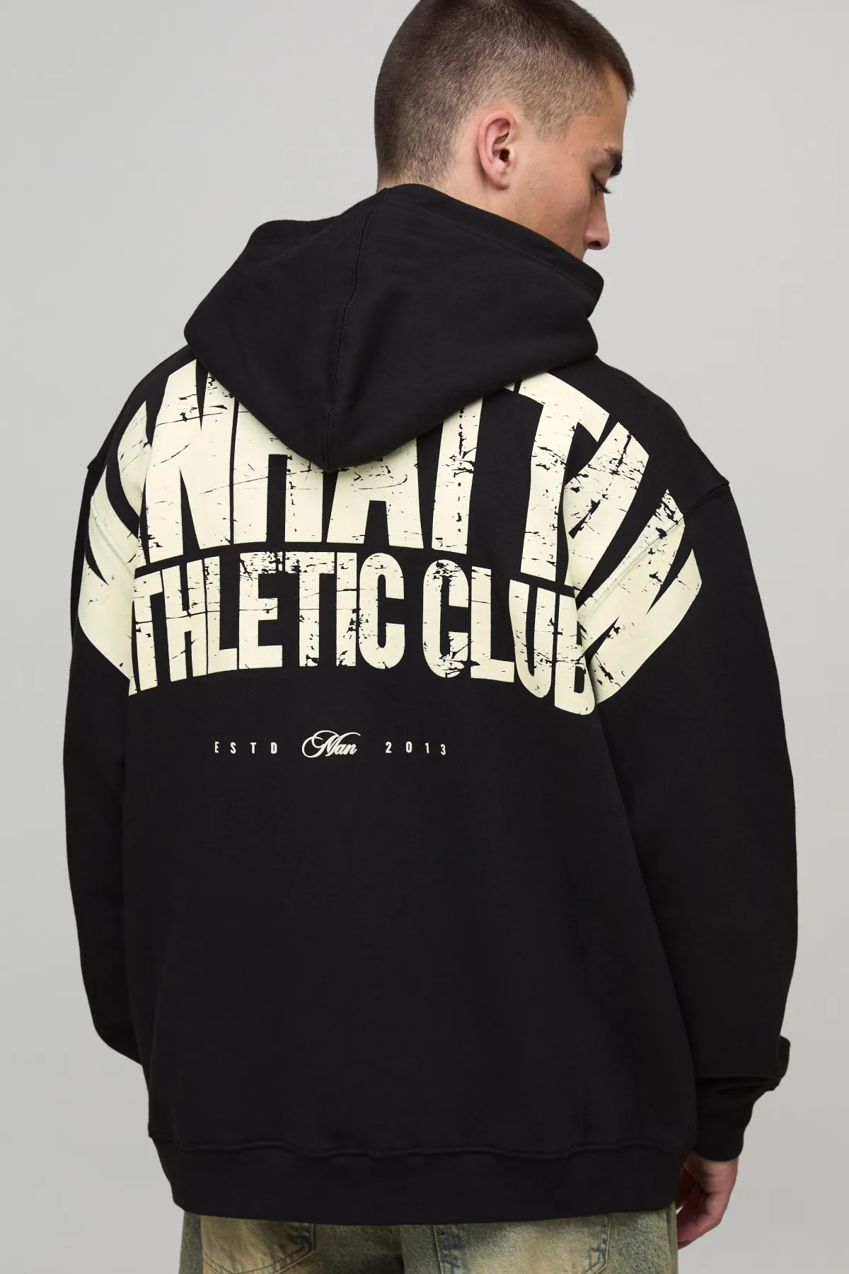 boohooMAN Hoodie oversize Manhattan Over The Seams Hoodie<Homme Sweats À Capuche Et Sweatshirts|Sweats À Capuche Et Sweats