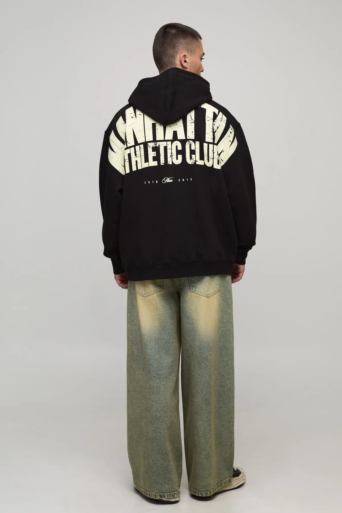 boohooMAN Hoodie oversize Manhattan Over The Seams Hoodie<Homme Sweats À Capuche Et Sweatshirts|Sweats À Capuche Et Sweats