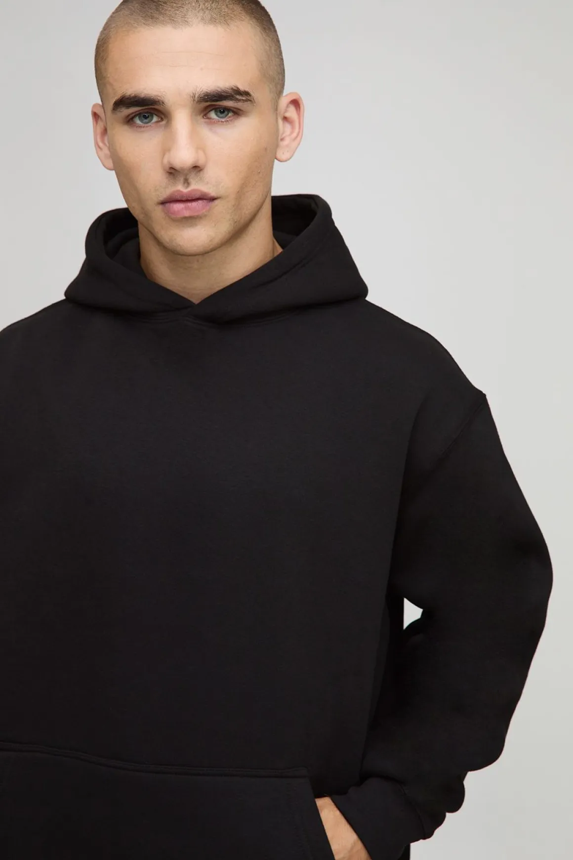Hoodie noir oversize spray-on imprimé Teddy