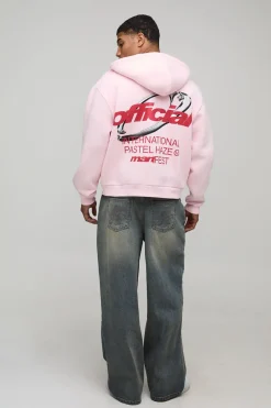 Hoodie officiel à fermeture éclair, surdimensionné et à coupe carrée