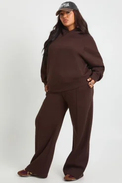 boohoo Hoodie oversize basique Plus Core à empiècement raglan<Femme Looks Chocolat|Sweats À Capuche Et Sweatshirts