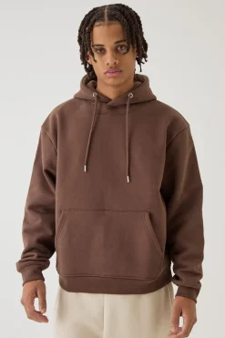 boohooMAN Hoodie oversize boxy ultra épais à impression puff<Homme Sweats À Capuche Et Sweatshirts|Sweats À Capuche Grande Taille
