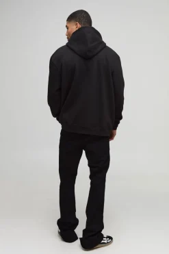 Hoodie Oversized à imprimé floral noir