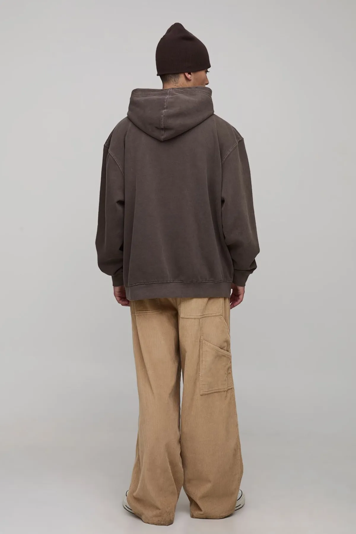 boohooMAN Hoodie oversize pour homme imprimé « Star » en lavé<Homme Sweats À Capuche Et Sweatshirts|Sweats À Capuche Et Sweats