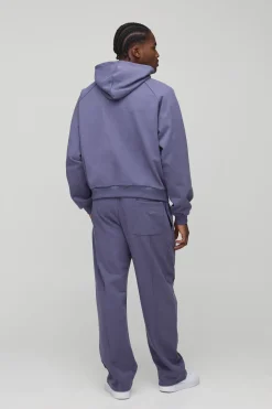 boohooMAN Hoodie Raglan surdimensionné et boxy Premium Man Script en tissu épais<Homme Sweats À Capuche Et Sweatshirts|Sweats À Capuche Et Sweats