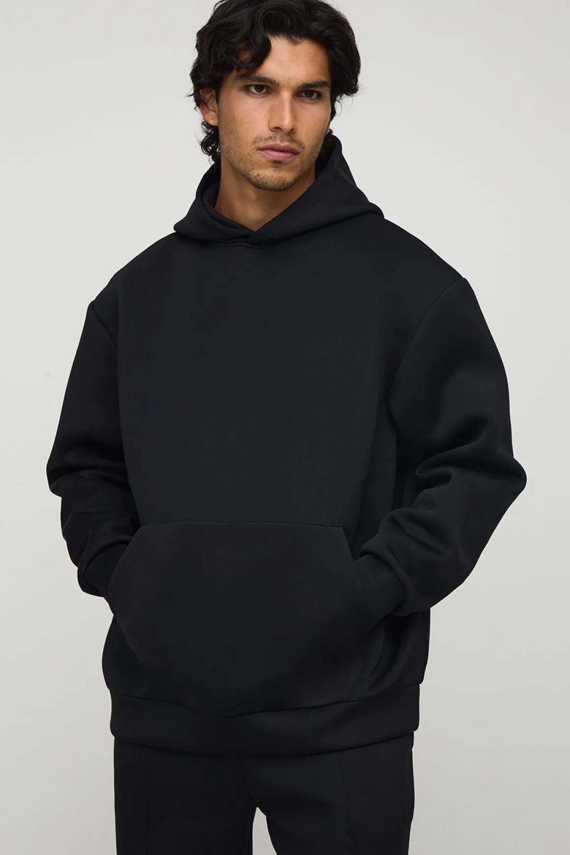 Hoodie Scuba Bonded surdimensionné à la coupe boxy
