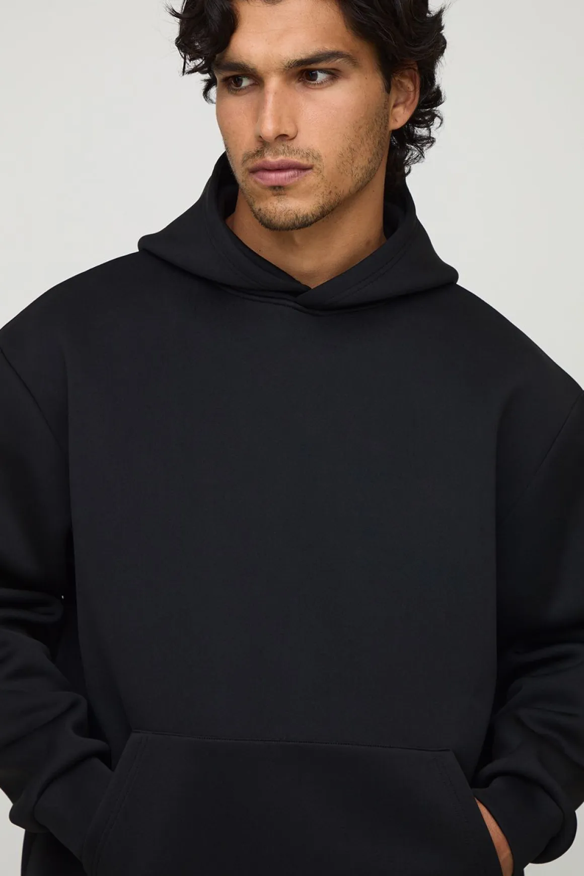 Hoodie Scuba Bonded surdimensionné à la coupe boxy