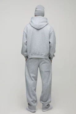 boohooMAN Hoodie surdimensionné, coupe carrée et détail brodé<Homme Sweats À Capuche Et Sweatshirts|Sweats À Capuche Et Sweats