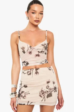 Hot Fix Jupe Mini A-line Hot Fix imprimée en maille, doublée et réversible