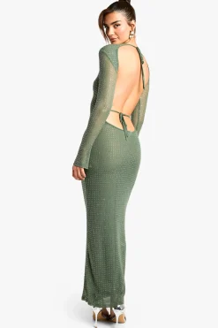 Hotfix Robe Maxi à Col Haut