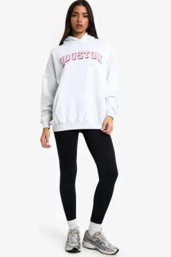 Houston Slogan Oversized Hoodie
