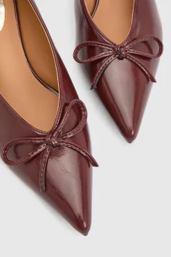 Ida Escarpins En Synthétiquecuir À Petit Talon Avec Nœud Décoratif