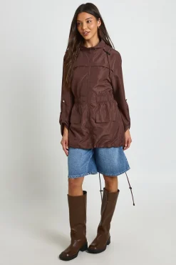 boohoo Imperméable À Casynthétiqueche<Femme Looks Chocolat|Vestes & Manteaux