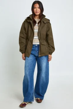 boohoo Imperméable À Casynthétiqueche Avec Détails De Poches<Femme Vestes & Manteaux