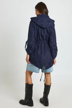 Imperméable À Taille Élastiquée