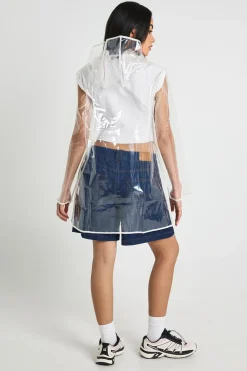 boohoo Imperméable Transparent De Festival Avec Détails Contrastés<Femme Vestes & Manteaux