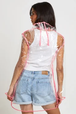 Imper Transparent À Détails Contrastés Pour Festival
