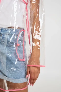 Imper Transparent À Détails Contrastés Pour Festival