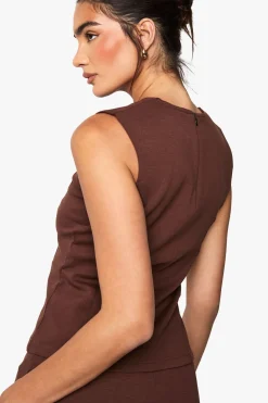 Interlock Cinched Peplum Top