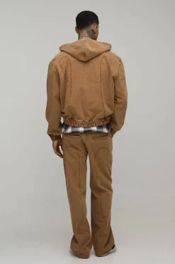 Jean Ample Délavé À Détails Western Pour Homme Grand