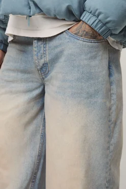 boohooMAN Jean ample stonewash pour personnes grandes tailles<Homme Denim|Tout Afficher