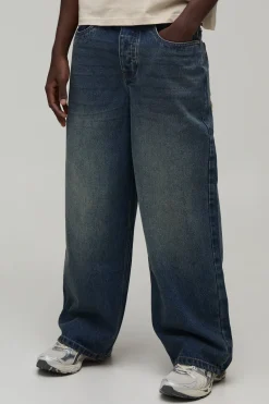 boohooMAN Jean Baggy À Appliqués Gothiques<Homme Denim|Denim