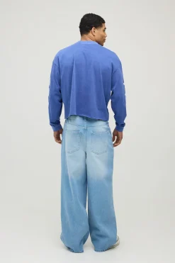 Jean Baggy À Couture Gousset Cœur