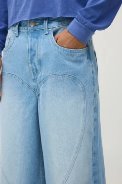 Jean Baggy À Couture Gousset Cœur