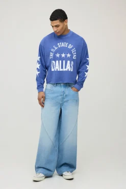 Jean Baggy À Couture Gousset Cœur