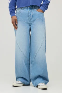 Jean Baggy À Couture Gousset Cœur